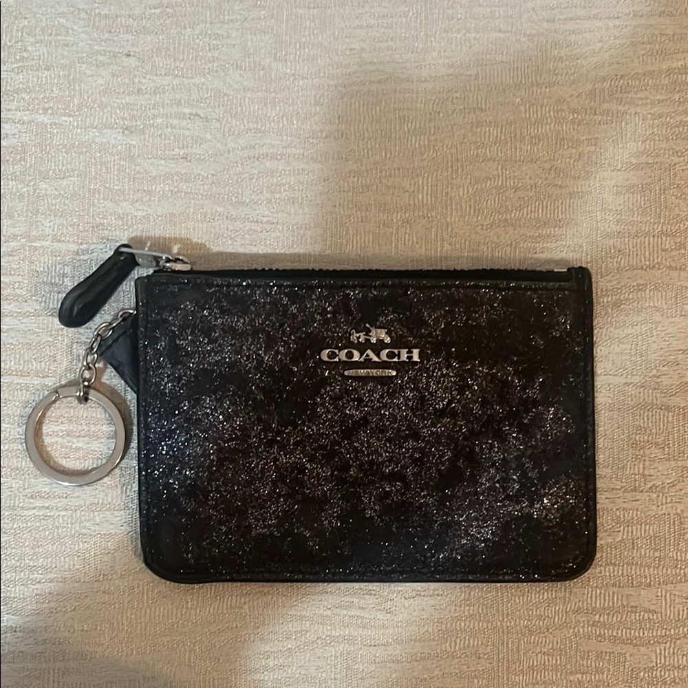 Coach Black Glitter Wristlet